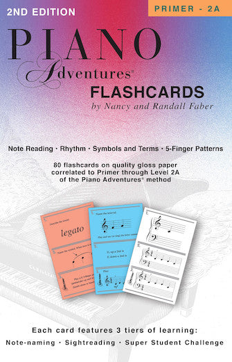 Piano Adventures Flashcards In-a-Box | Primer - 2A