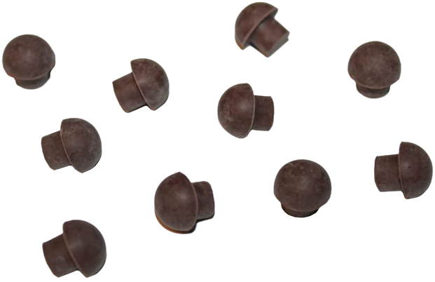 Rubber Button Piano Cabinet Bumper - Set of 10 - Black, Brown or White | Choice of Sizes