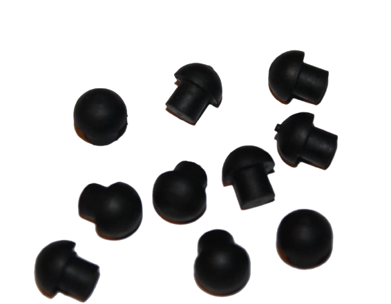 Rubber Button Piano Cabinet Bumper - Set of 10 - Black, Brown or White | Choice of Sizes