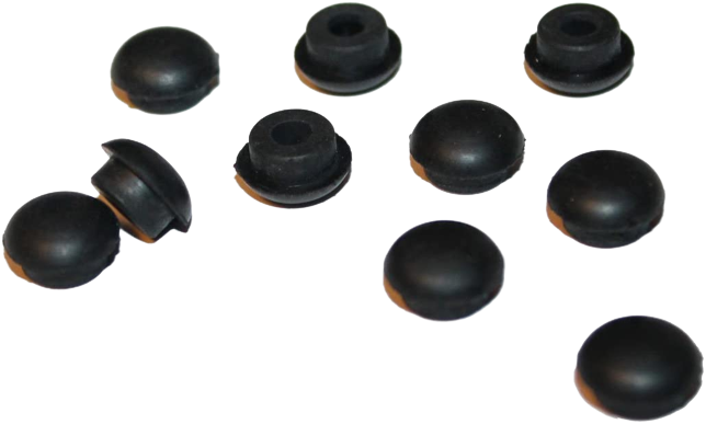Rubber Button Piano Cabinet Bumper - Set of 10 - Black, Brown or White | Choice of Sizes