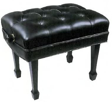 Jansen Fine Artist Piano Bench Satin Ebony Black with Spade Legs