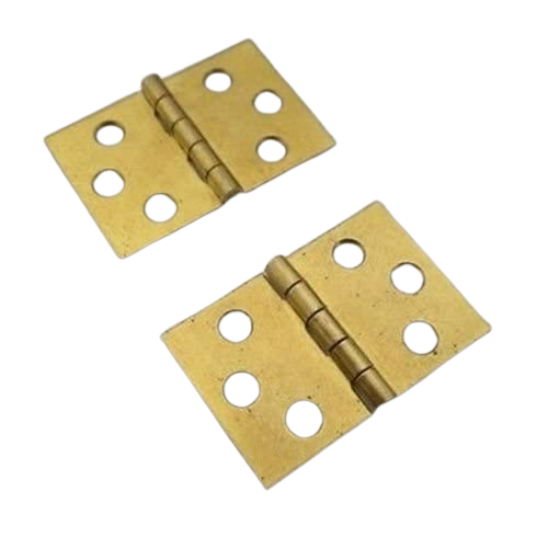 Piano Bench Hinges - One Pair 1-1/4" x 1-1/8" - Brass Plated