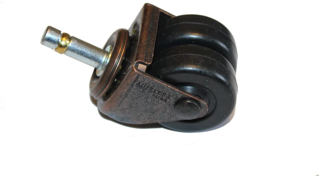 Grand Piano Wheels Casters - Set of 3 - Dual Rubber Wheels - Hardware Included