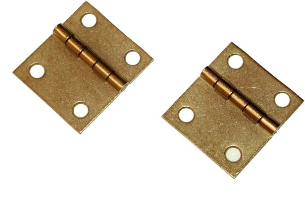 Piano Bench or Top Hinge | Brass Plated Pair | 1-23/32" x 1-9/16"