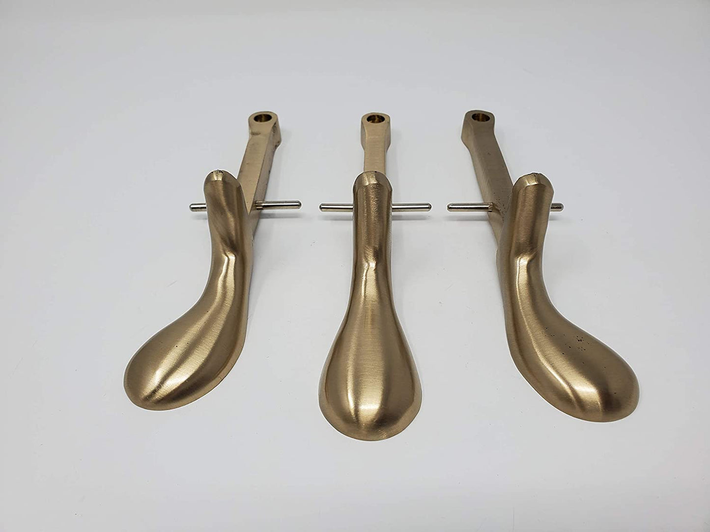 Grand Piano Pedals 7-3/4" Solid Brass with Satin Finish