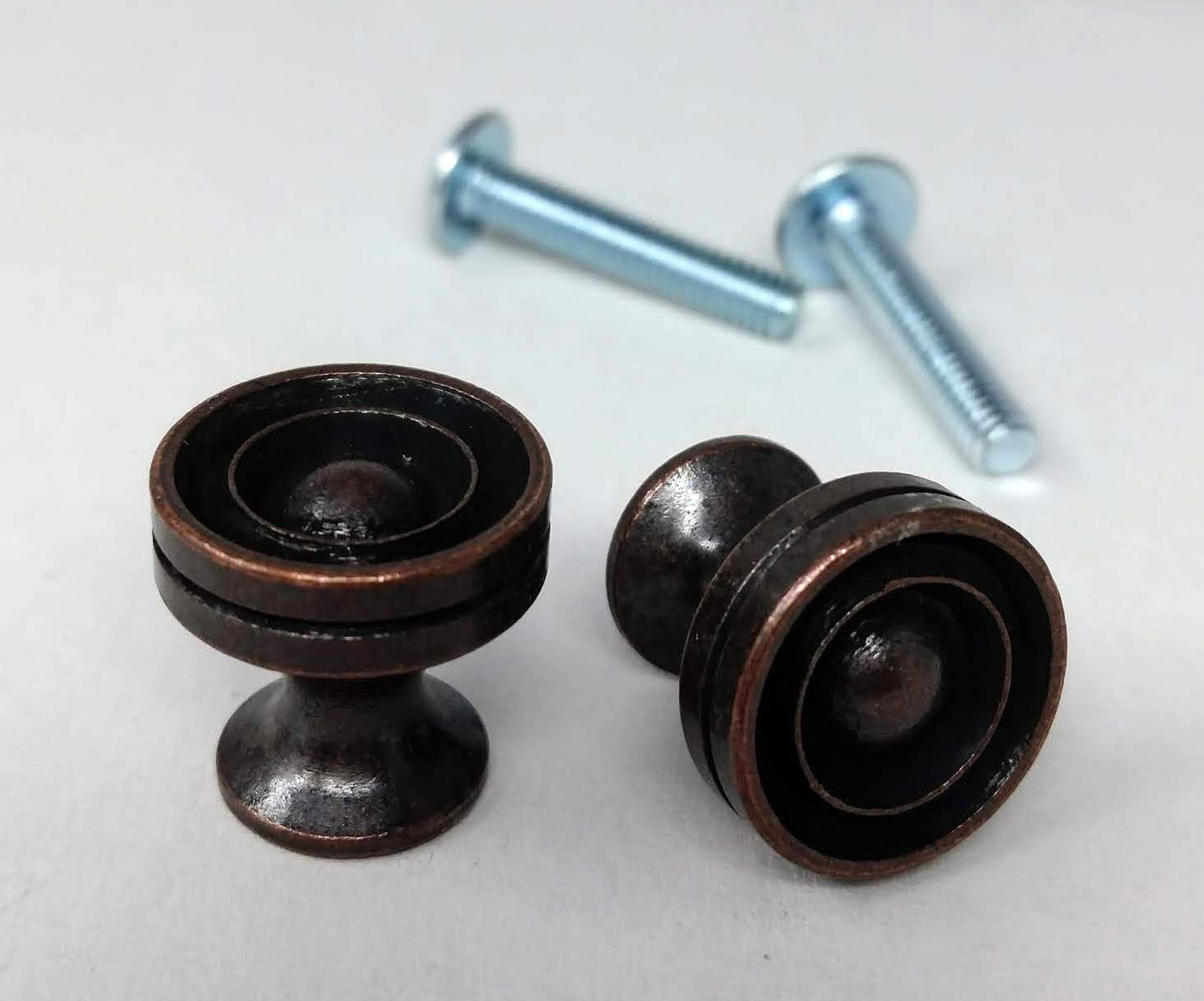Antique Bronze Piano Desk Knobs with Machine Screws - In Tune Piano Supply