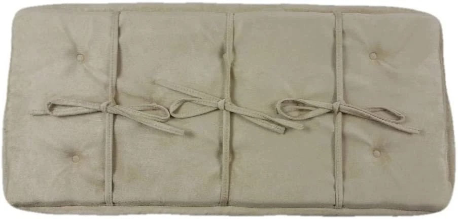 Piano Bench Cushion - Beige - Tufted Style - 14" x 25" x 1" | Same Day Shipping