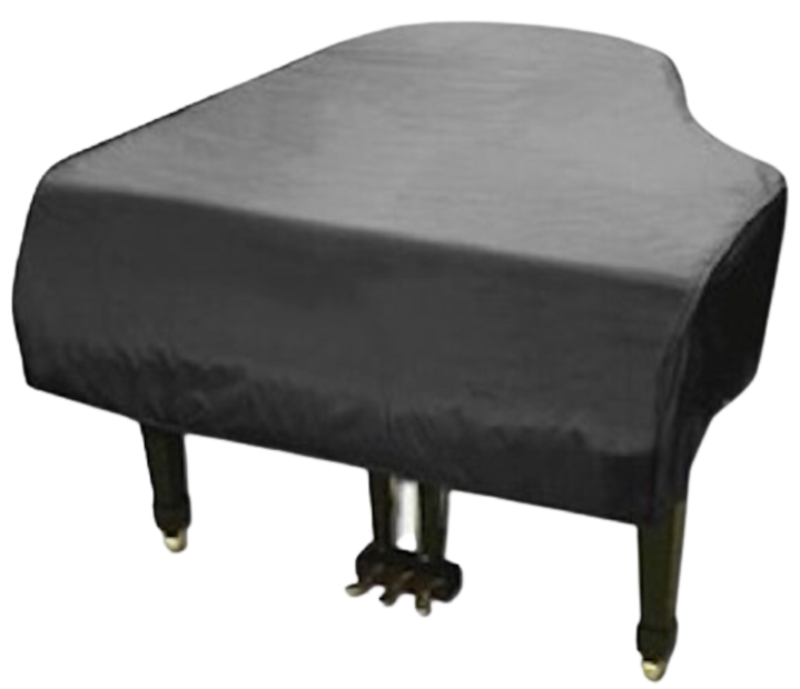 Grand Piano Cover - Black Vinyl - Fits Grand Pianos 7'1" to 8'6"