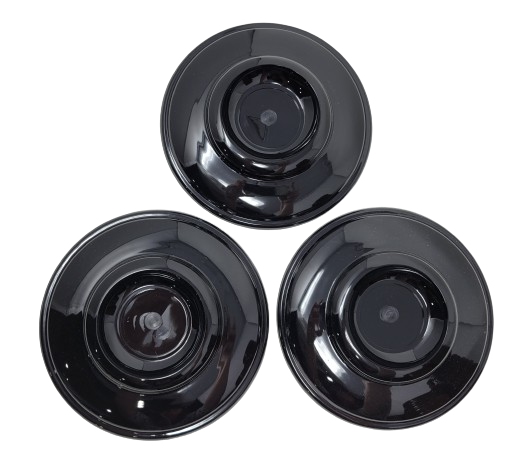 Piano Caster Cups - Ebony Black - 5-3/8" Diameter | Set of 3