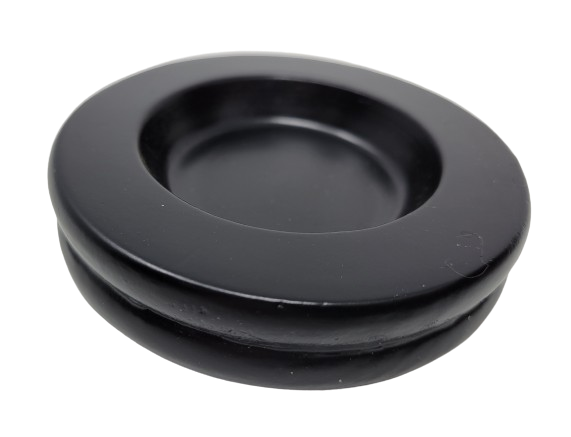 Wood Piano Caster Cups - Ebony Black - 3.5" Diameter | Set of 4