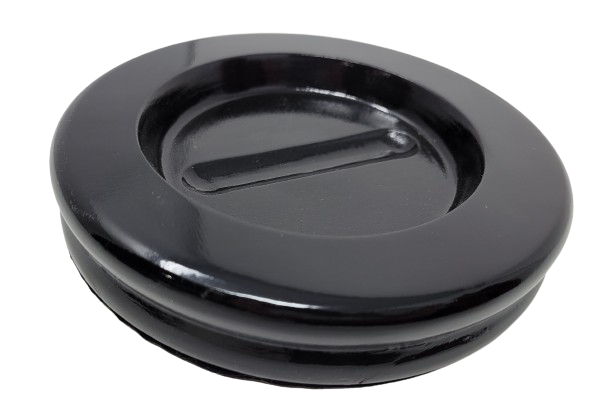 Wood Piano Caster Cups - High Gloss Ebony Black - 5.5" Diameter | Set of 4