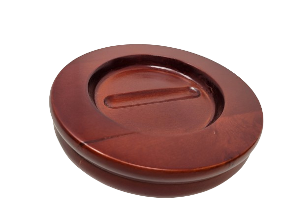 Wood Piano Caster Cups - Medium Mahogany - 5.5" Diameter | Set of 3