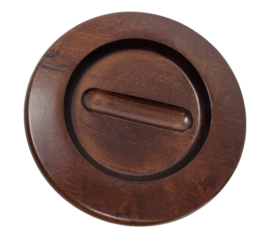 Wood Piano Caster Cups - Medium Walnut - 5.5" Diameter | Set of 3
