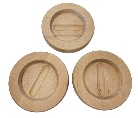 Wood Piano Caster Cups - Unfinished - 5.5" Diameter | Set of 3