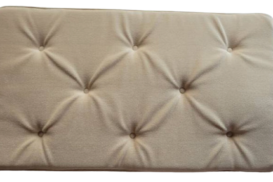 Piano Bench Cushion - Light Gold - Tufted Style - 14" x 25" x 1" | Same Day Shipping