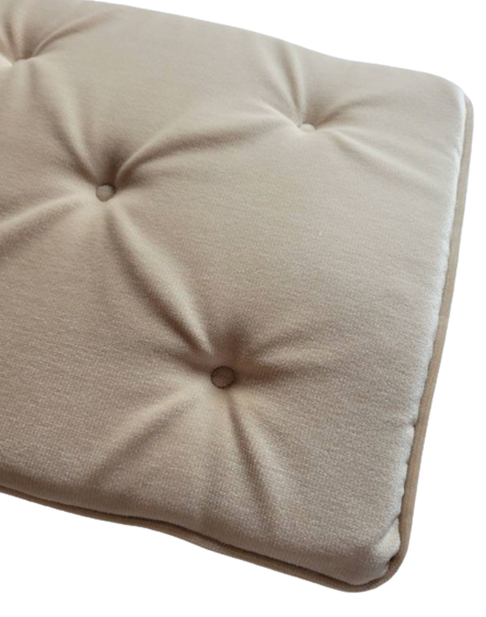 Piano Bench Cushion - Light Gold - Tufted Style - 14" x 25" x 1" | Same Day Shipping