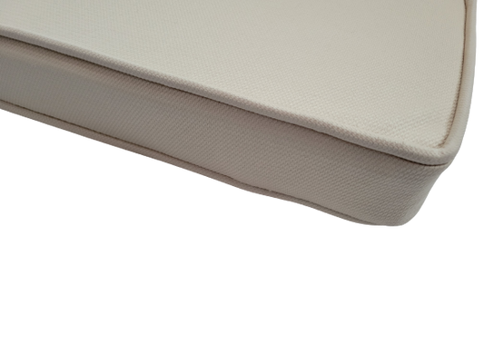 Pearl Ivory Bench Cushion Pad - 14" x 48" x 2" - Box Edge with Piping Trim | Same Day Shipping