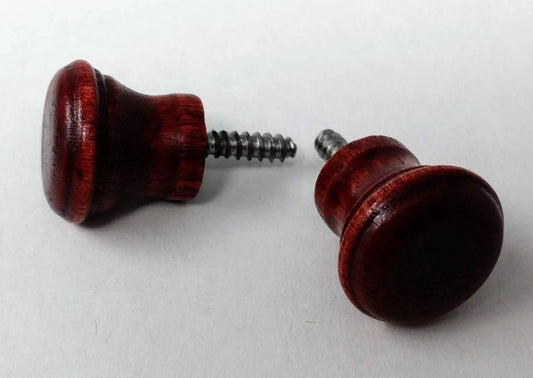 3/4" Wood Piano Desk Knobs in Walnut, Brown Mahogany or Mahogany Finish