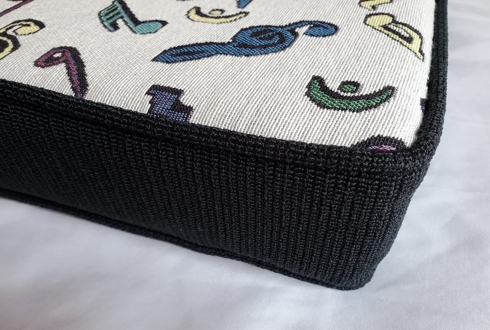 Music Notes Tapestry Piano Bench Cushion | Choice of thickness