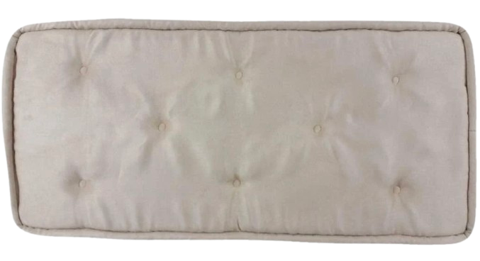 Off White Tufted Piano Bench Cushion - 12-3/4" x 25" x 1" | Same Day Shipping