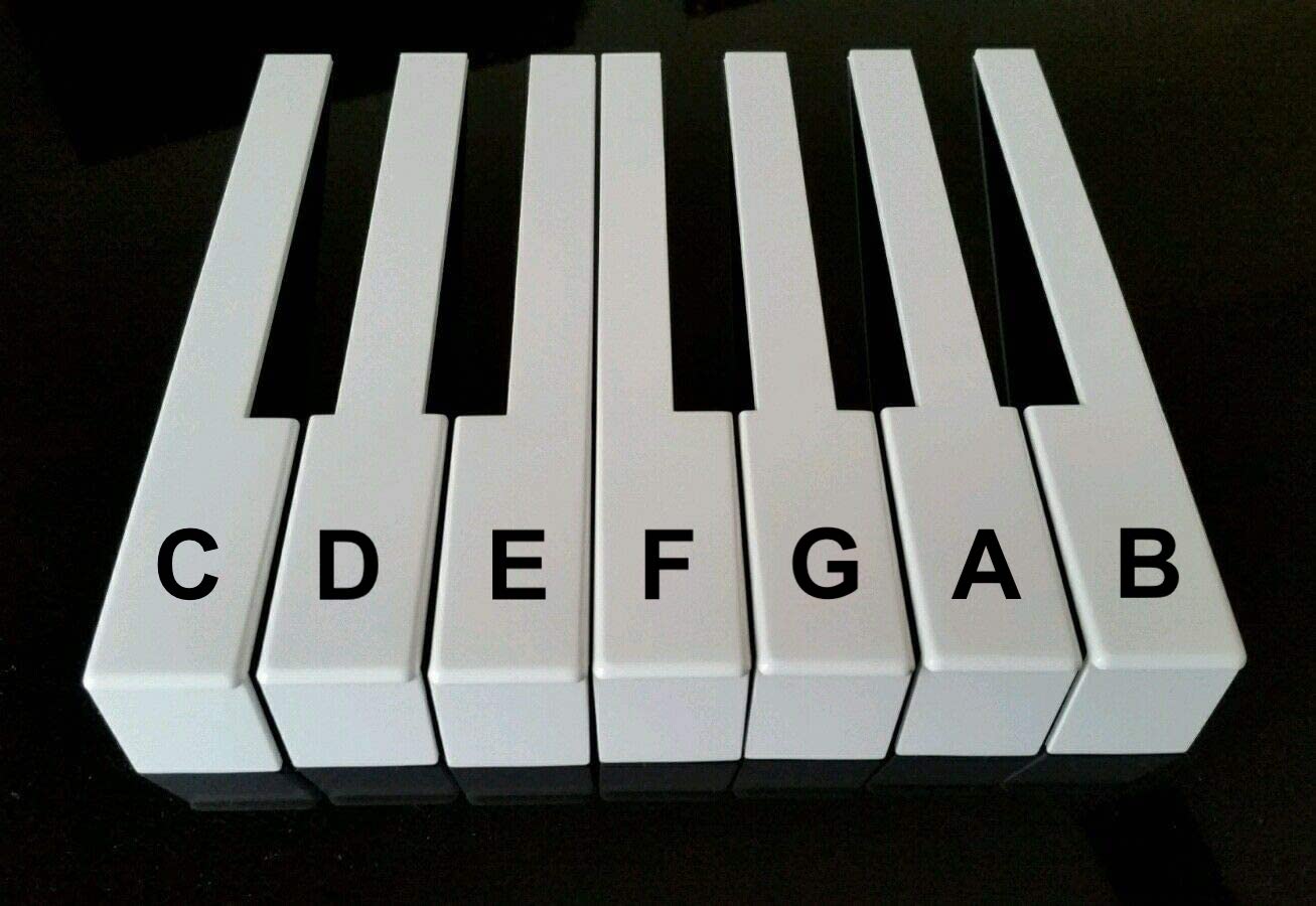 Individual German Piano Keytops with Attached Fronts for Keytop Replacement