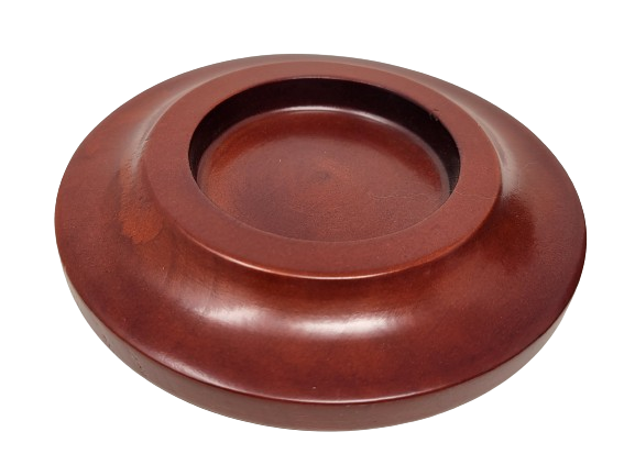 Wood Piano Caster Cups - Medium Mahogany - 5.5" Diameter | Set of 4