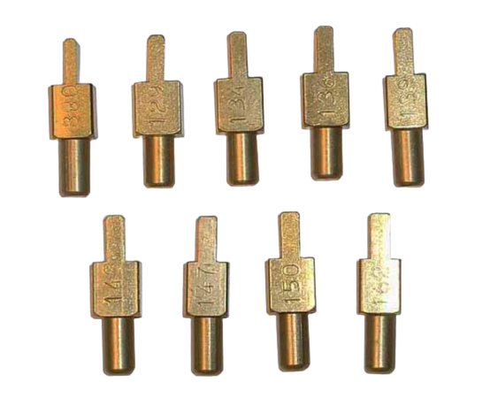 Piano Key Easing Iron Broaches - Set of 9