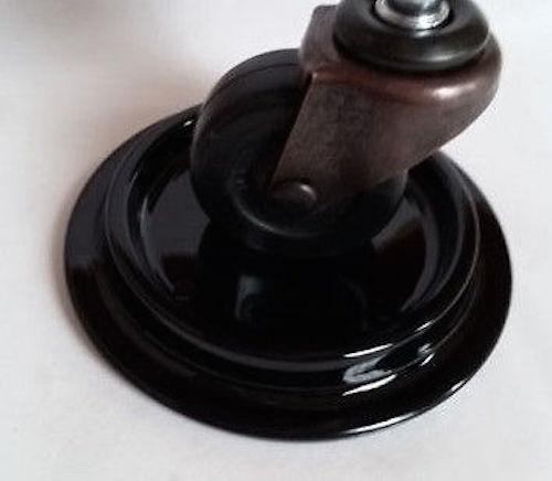 Jansen Lucite Piano Caster Cups Piano Caster Cups Jansen Black
