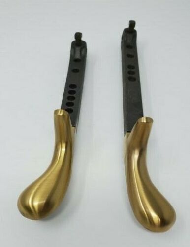 Player Piano Pedals Solid Brass, Rounded Caps, Satin Finish