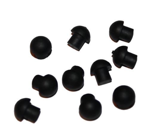 Rubber Button Piano Cabinet Bumper - Set of 10 - Black, Brown or White | Choice of Sizes
