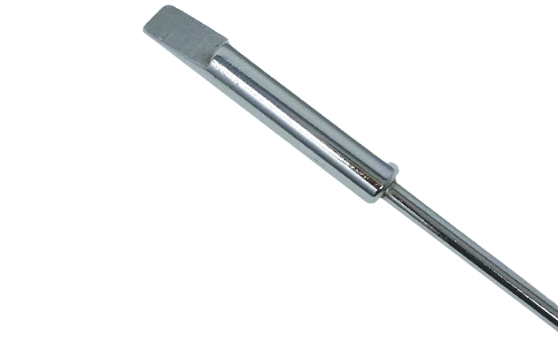 Close up of end of chrome-plated piano let off regulator for use with combination handles (In Tune Piano Supply | Everett Piano Services)