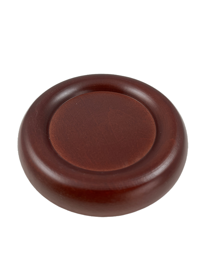 Piano Caster Cups - 5-1/2" Hardwood  | Choice of Ebony, High Gloss Ebony, Mahogany, Walnut or Unfinished