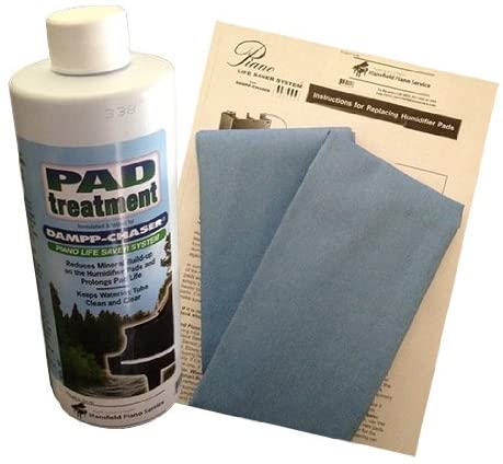 Dampp Chaser Piano Humidifier Pad Treatment 8 oz Bottle with Two Replacement Humidifier Pads
