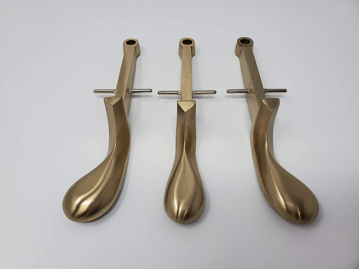 Grand Piano Pedals 7-1/2" Solid Brass with Satin Finish