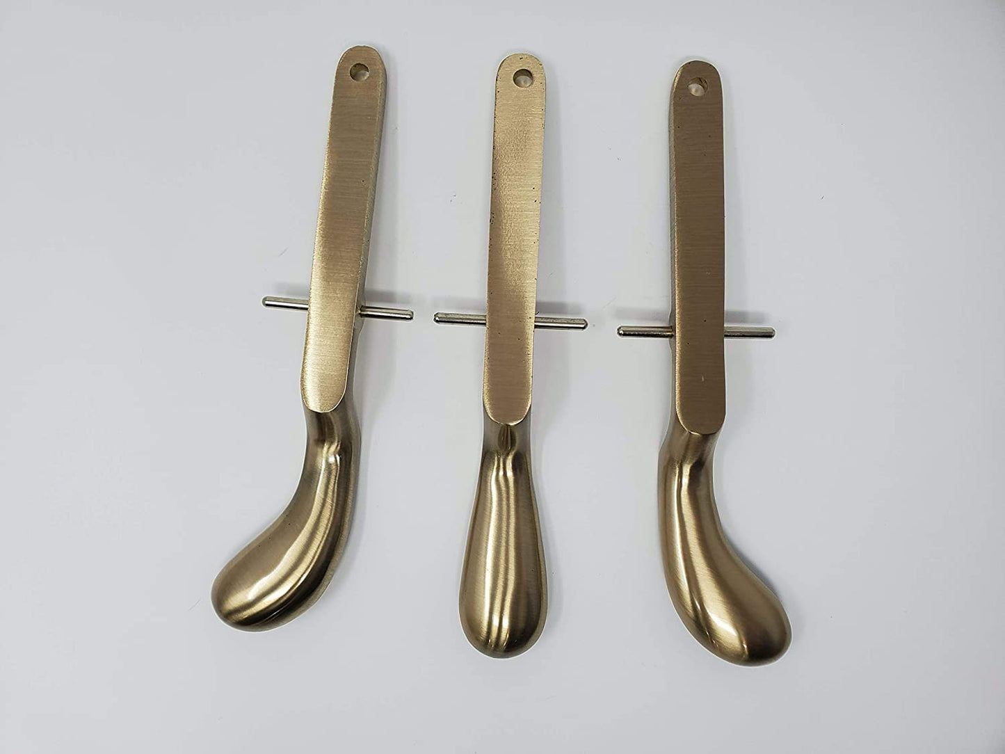 Grand Piano Pedals 7-3/4" Solid Brass with Satin Finish
