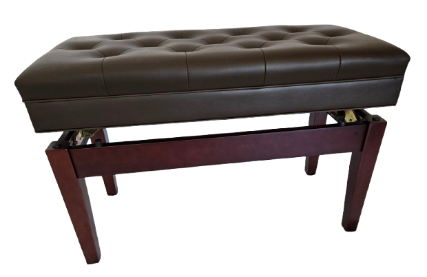 Woodmaster Adjustable Artist Piano Bench with Storage | Tufted Seat | Same Day Shipping