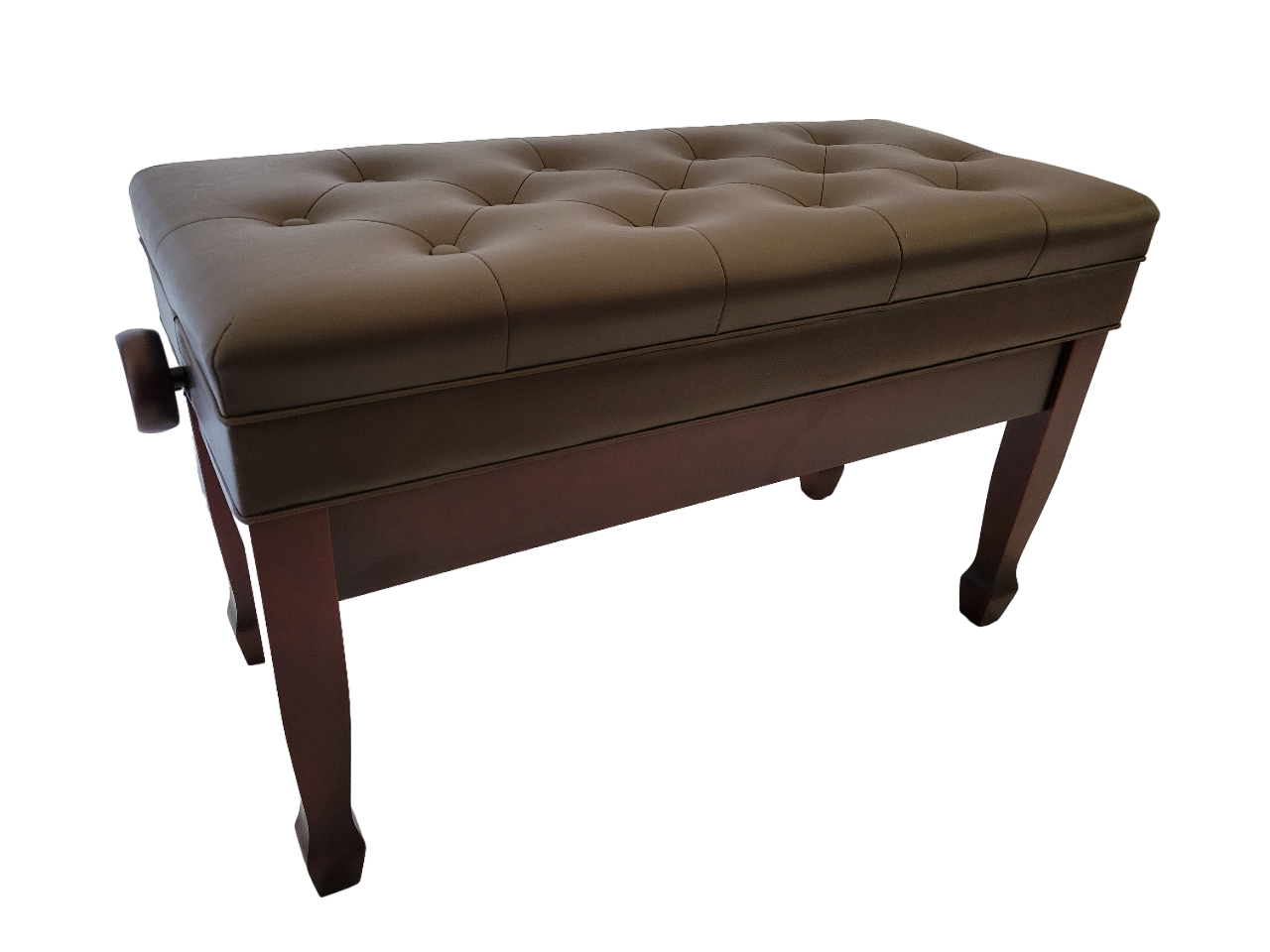 Woodmaster Adjustable Artist Piano Bench with Storage | Tufted Seat | Same Day Shipping