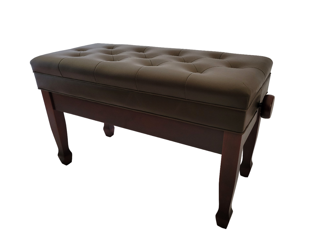 Woodmaster Adjustable Artist Piano Bench with Storage | Tufted Seat | Same Day Shipping