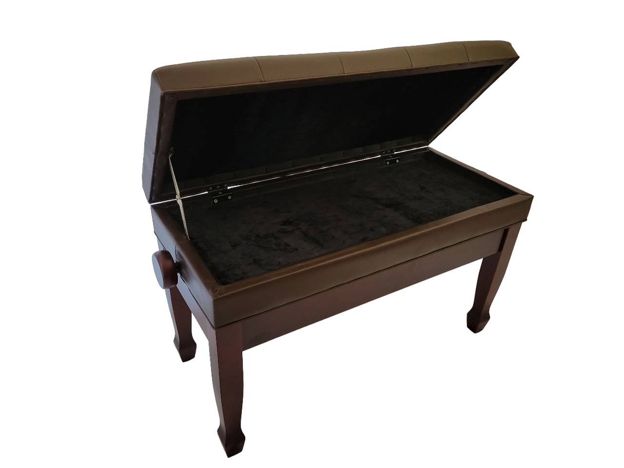 Woodmaster Adjustable Artist Piano Bench with Storage | Tufted Seat | Same Day Shipping