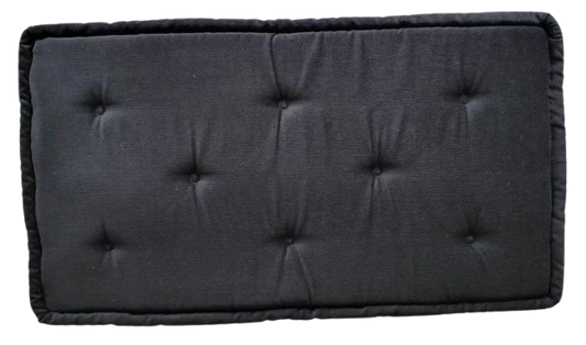 Black Tufted Bench Cushion - 13" x 25" x 1" | Same Day Shipping