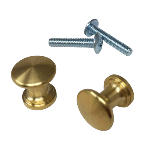 Brass Piano Desk Knobs with Machine Screws