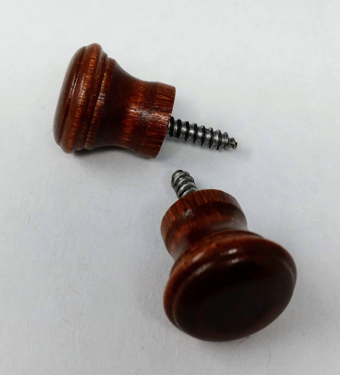 3/4" Wood Piano Desk Knobs in Walnut, Brown Mahogany or Mahogany Finish