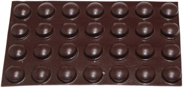 Self Adhesive Button Bumpers for Piano Fallboards, Benches, Lids, Etc. | Clear, Brown or Black