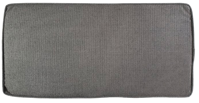 Cinder Gray Piano Bench Cushion Pad - Choose Size - Box Edge with Piping Trim | Same Day Shipping