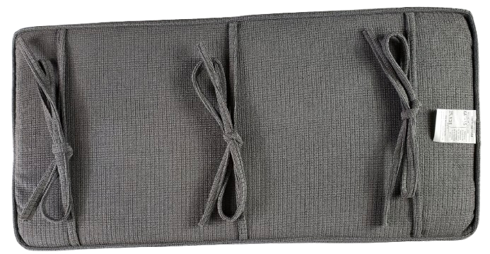 Cinder Gray Piano Bench Cushion Pad - Choose Size - Box Edge with Piping Trim | Same Day Shipping