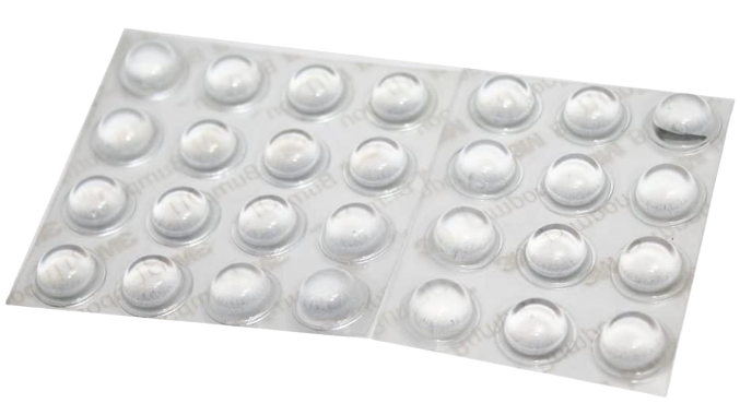 Self Adhesive Button Bumpers for Piano Fallboards, Benches, Lids, Etc.