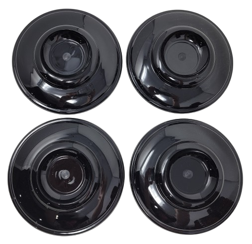 Piano Caster Cups - Ebony Black - 5-3/8" Diameter | Set of 4