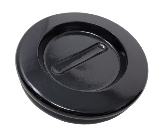 Wood Piano Caster Cups - High Gloss Ebony Black - 5.5" Diameter | Set of 4