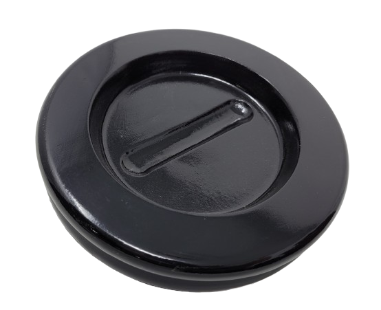 Wood Piano Caster Cups - High Gloss Ebony Black - 5.5" Diameter | Set of 4