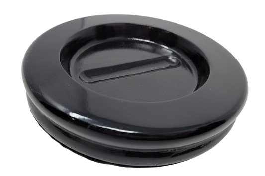 Wood Piano Caster Cups - High Gloss Ebony Black - 5.5" Diameter | Set of 3